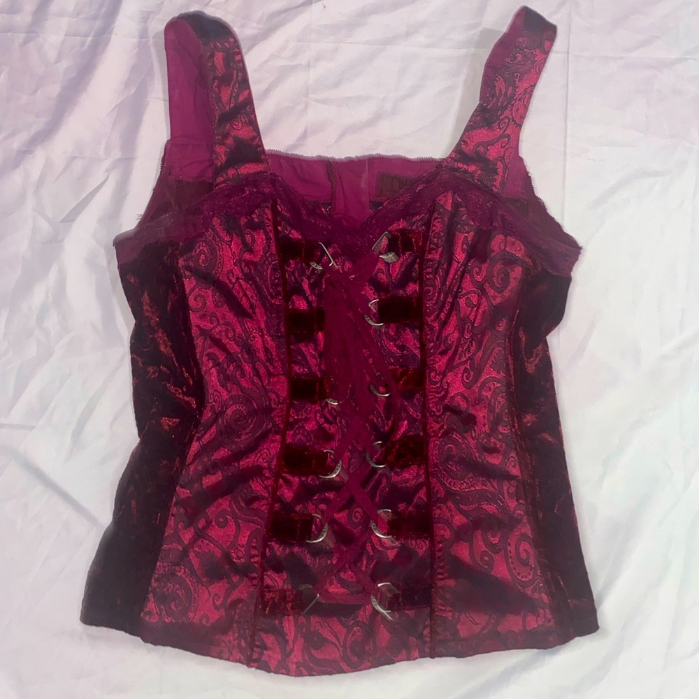 Tripp NYC Velvet Trim Corset